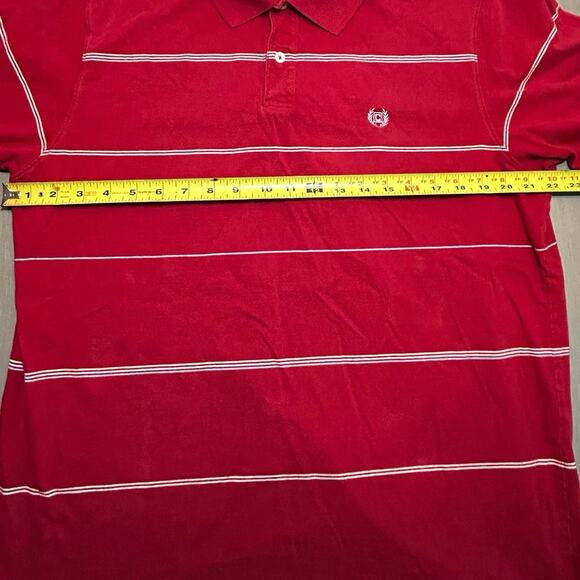 Chaps Men Red Striped Polo Short Sleeve Size XL Pre owned - Picture 6 of 10